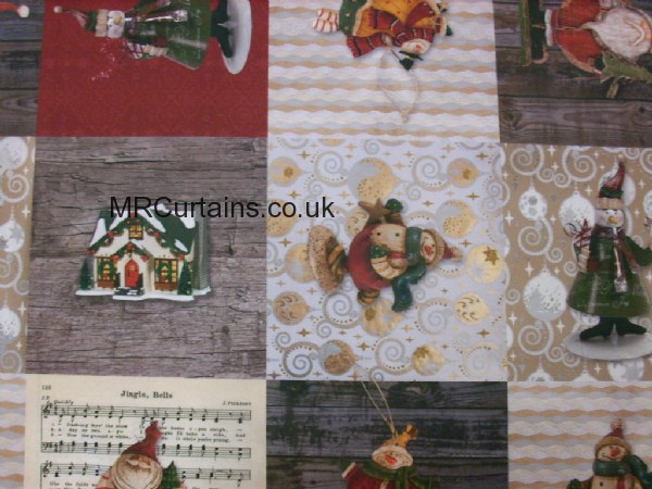 Curtains Ideas christmas curtain fabric : Jingle Bells (Christmas Fabric) by Chatham Glyn Fabrics Curtain ...